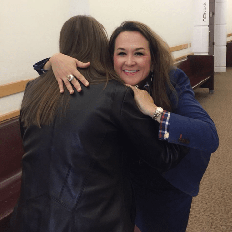 Mimi & a client . She cares! Mimi & a client . She cares!